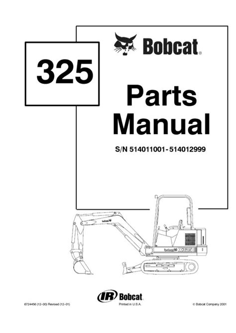 bobcat 325 parts diagram